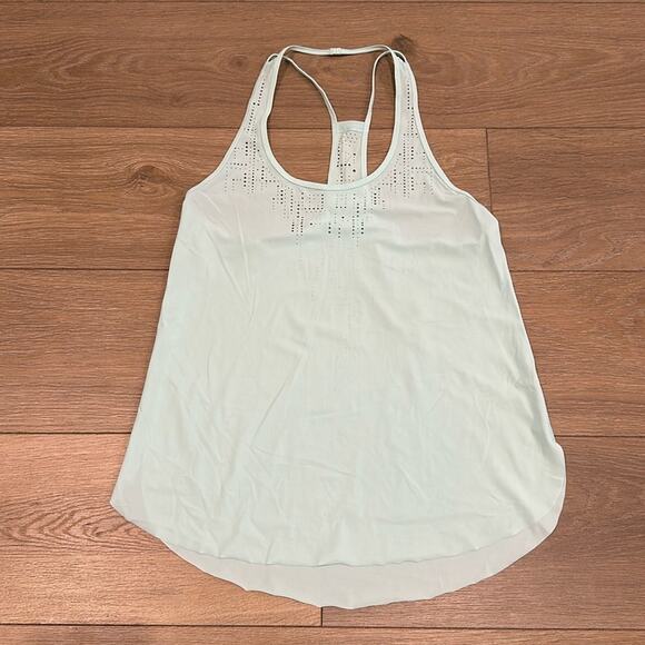 LULULEMON Aquamarine Blue Water Bound Singlet Active Run Strappy Tank Top Size 2 - Picture 2 of 11